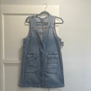 Denim Sleeveless Button-Down Dress